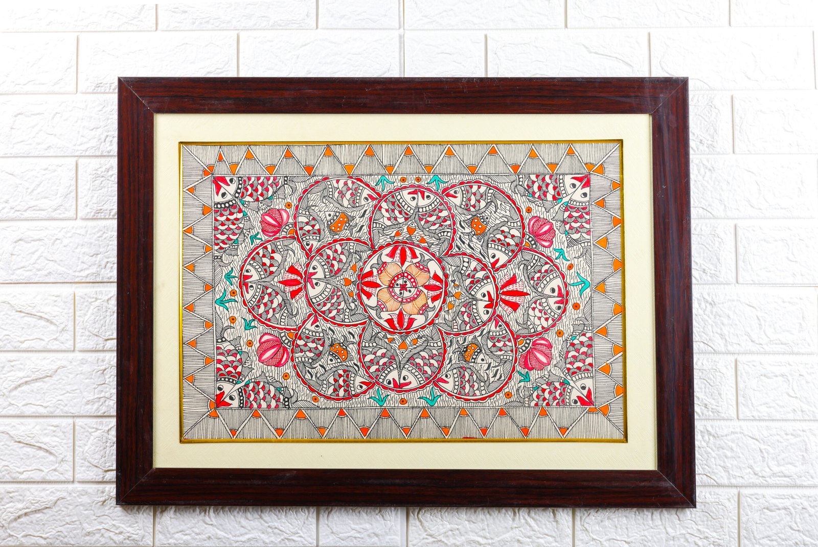 Wall Art (Madhubani Painting with frame)