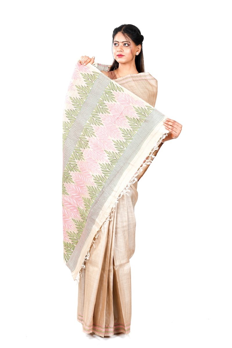 Hand Embroidery Sujni Work Saree