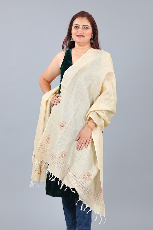 Hand Embroidery Sujni work Dupatta