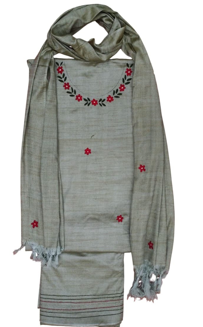 Dupion slub khadi cotton - Cross Stitch